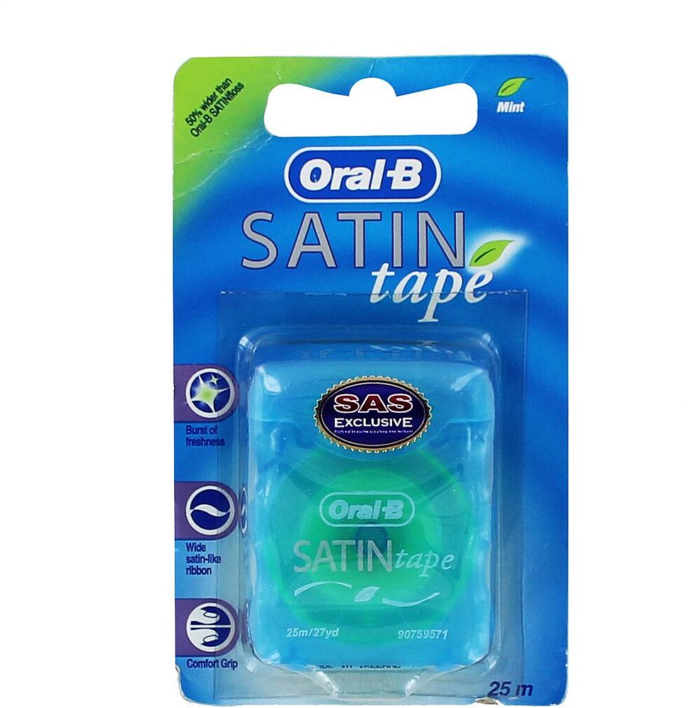 Зубная нить "Oral B Satin Tape" 