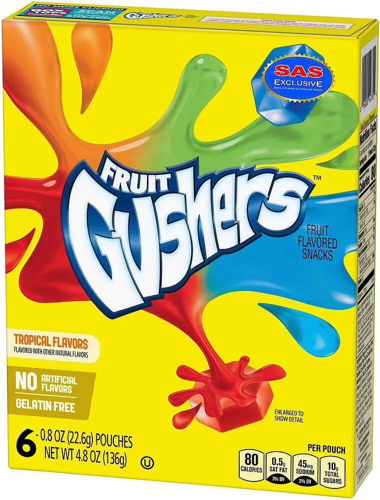 Նախուտեստներ մրգային «Betty Crocker Fruit Gushers» 136գ