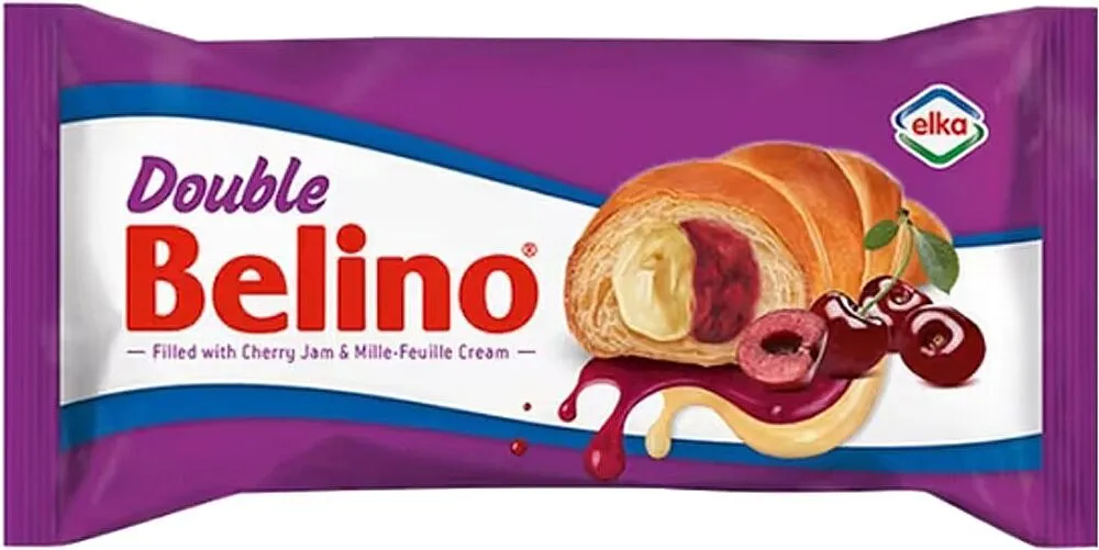 Croissant with cherry jam and vanilla cream "Belino" 60g