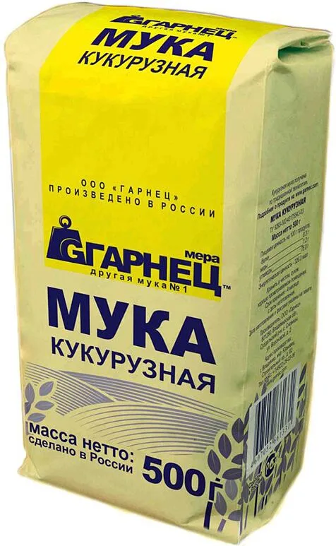 Мука кукурузная "Гарнец" 500г