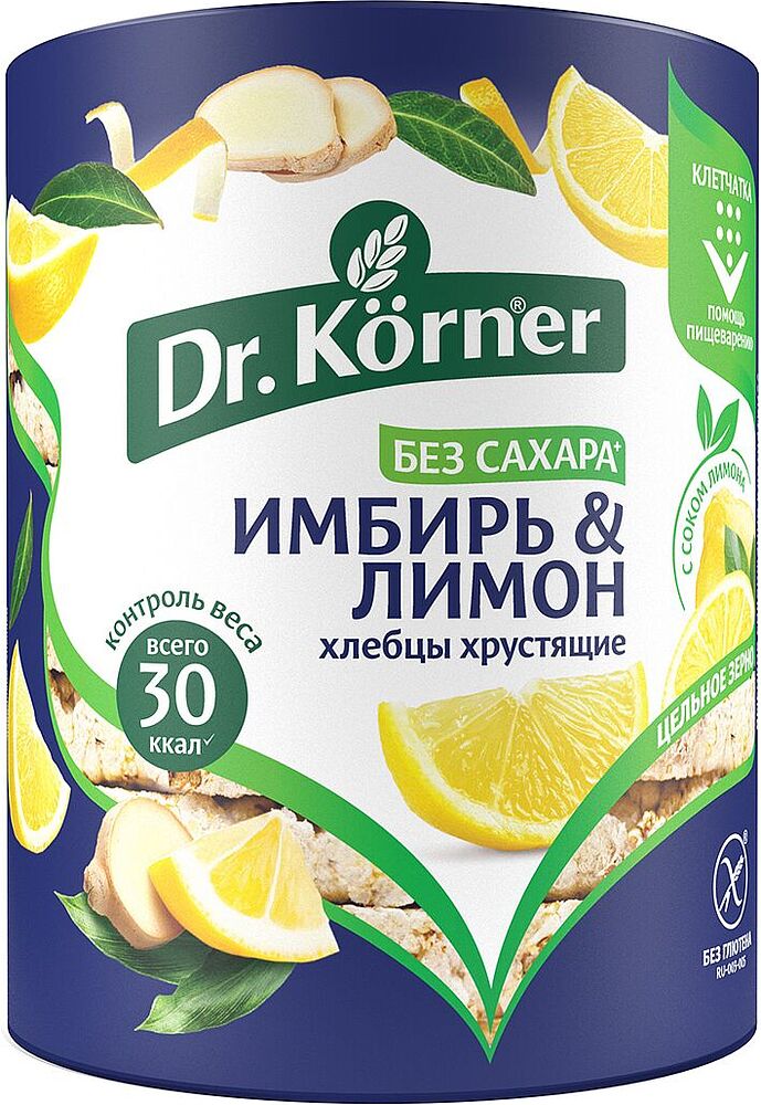 Crispbreads with ginger and lemon "Dr. Körner" 90g
