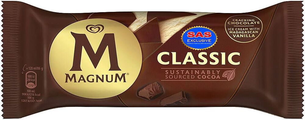 Vanilla ice-cream "Magnum Classic" 86g 