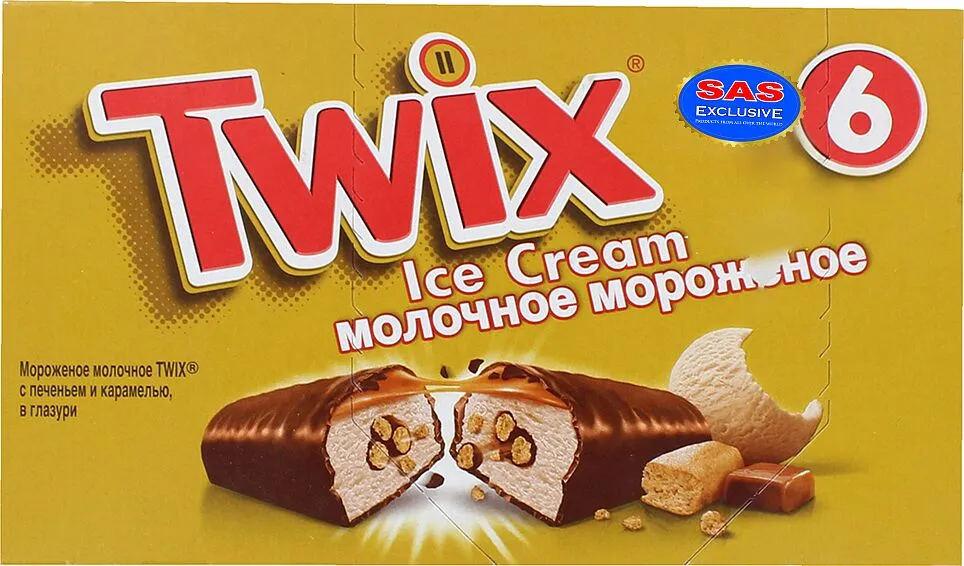 Պաղպաղակ կաթնային «Twix» 6*34.2գ