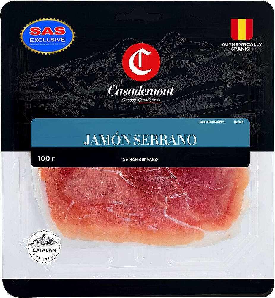 Sliced jamon "Casademont Jamon Serrano" 100g