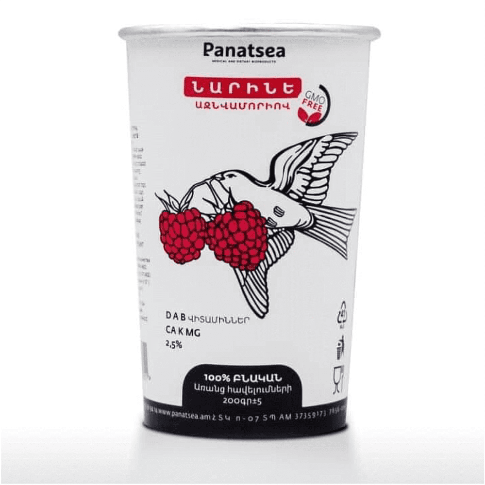 Кисломолочный продукт с малиной "Panatsea Наринэ" 200г,  жирность: 2․5%
