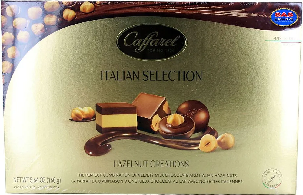 Chocolate candies collection "Caffarel Hazelnut Creations" 160g