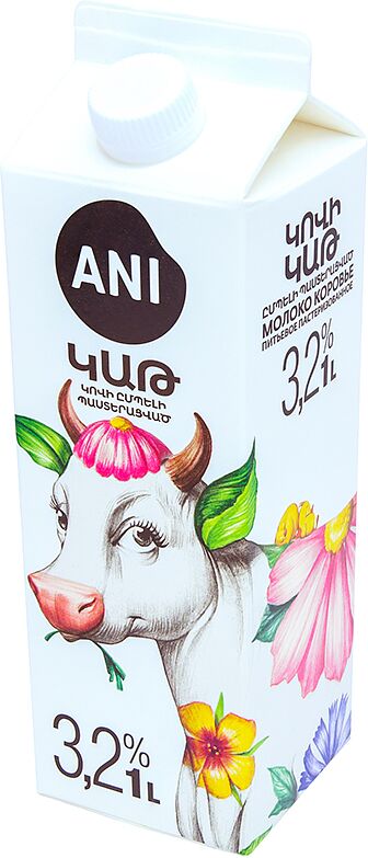 Молоко "Ани" 1л жирность։ 3.2%
