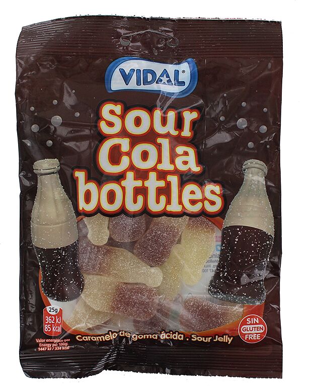Դոնդողե կոնֆետներ «Vidal Sour Cola Bottles» 100գ