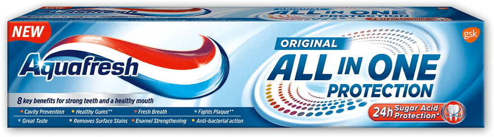 Toothpaste "Aquafresh All in One Protection Original" 100ml