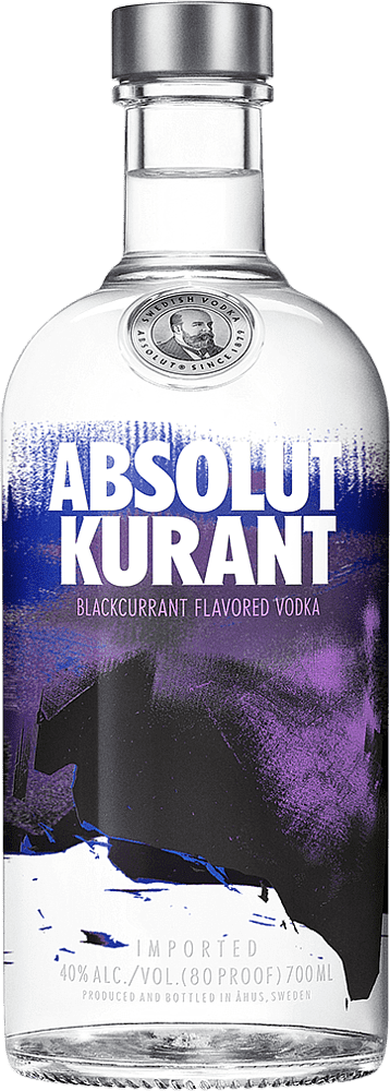 Blackcurrant vodka "Absolut Kurant" 0.7l   