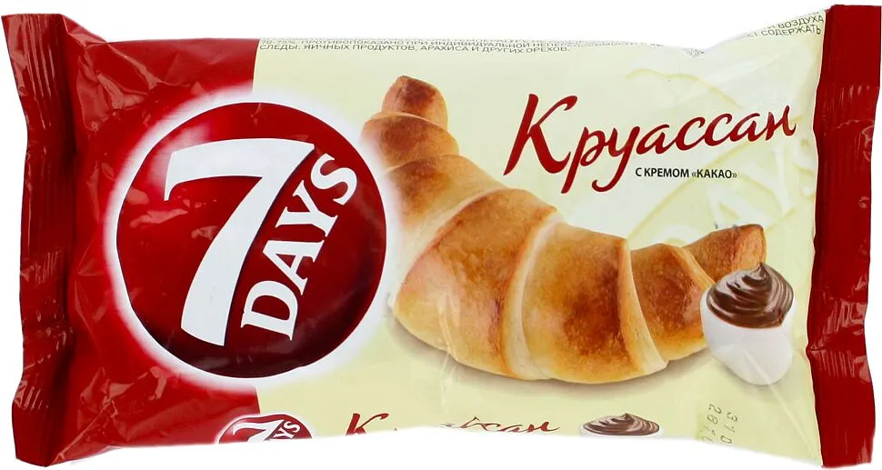 Круассан с начинкой какао "7days" 65г 