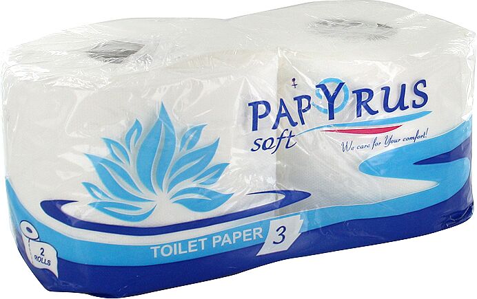 Туалетная бумага "Папирус" 2 шт