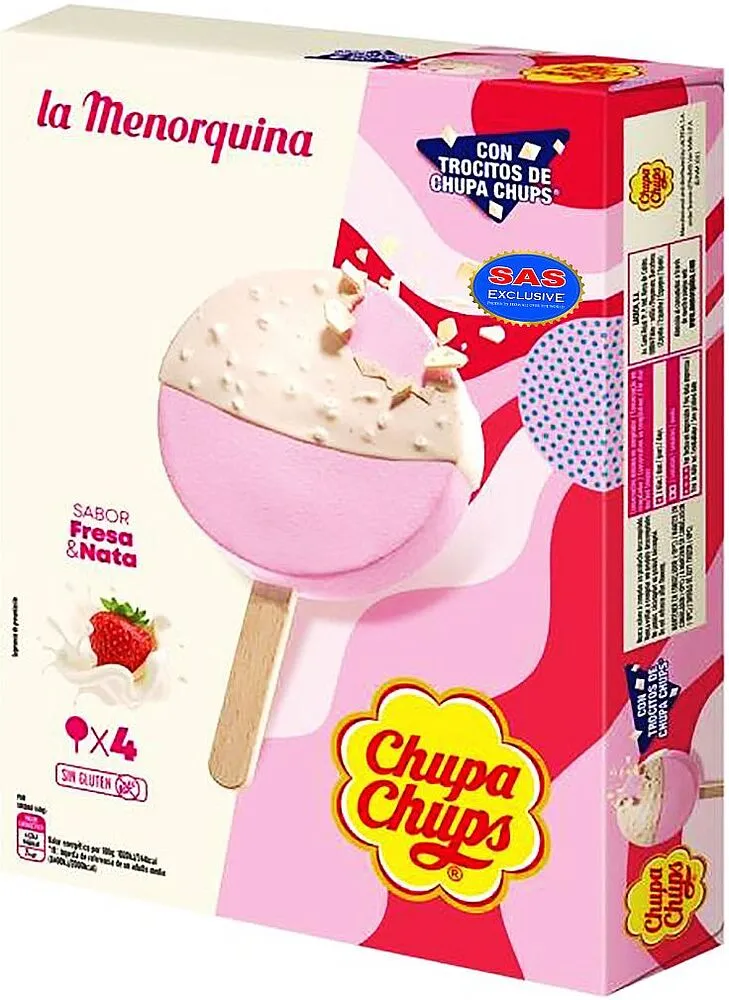 Պաղպաղակ ելակի «Chupa Chups» 4*60գ