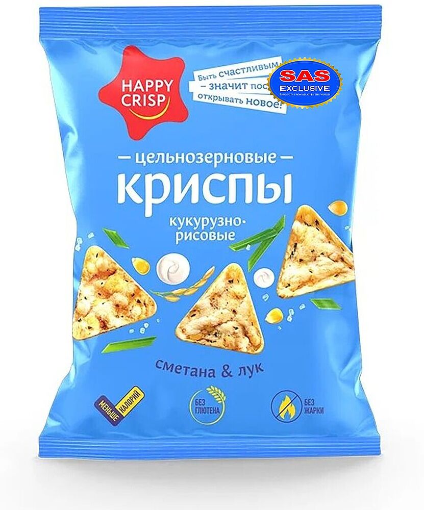 Чипсы "Happy Crisp" 50г Сметана и Лук