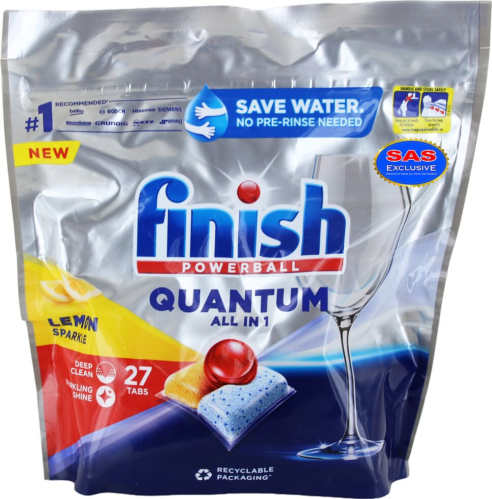 Սպասք լվացող մեքենայի պատիճներ «Finish Powerball Quantum» 27 հատ
