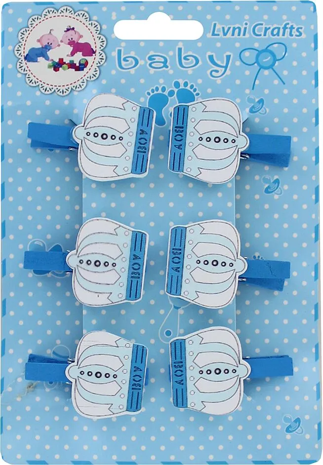 Birthday clips "Lvni Crafts Boy" 6 pcs