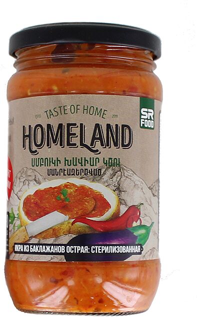 Hot eggplant caviar "Homeland" 390g