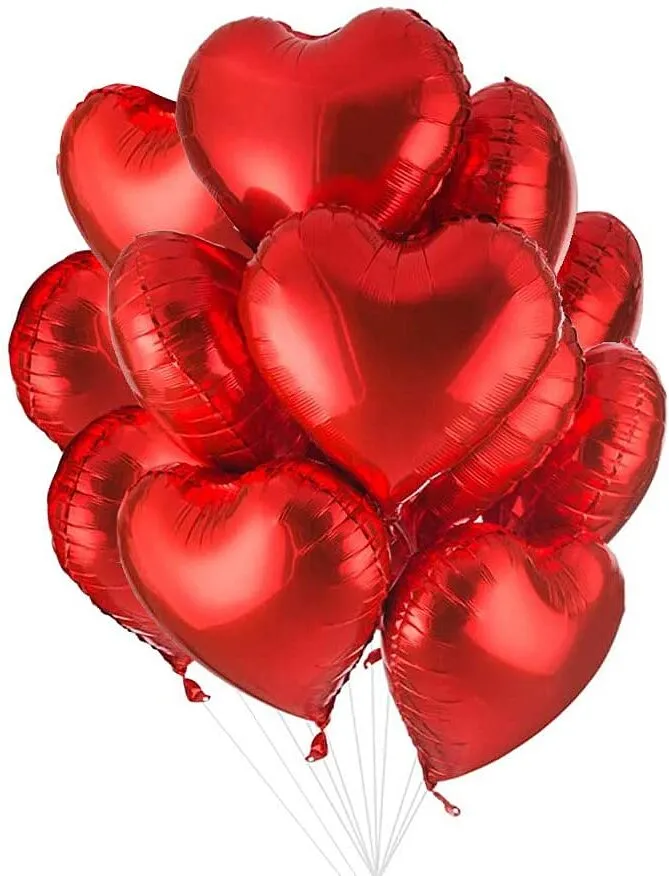 Helium gas Balloons, heart 15 pcs