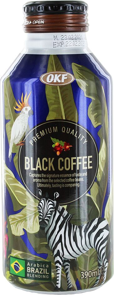Ice coffee "OKF Black Coffee" 390ml