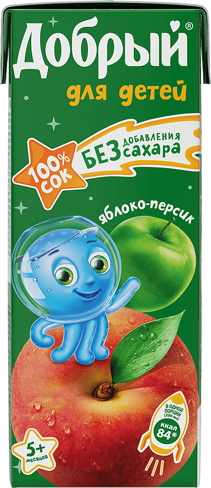 Հյութ խնձորի և դեղձի «Добрый» 200մլ