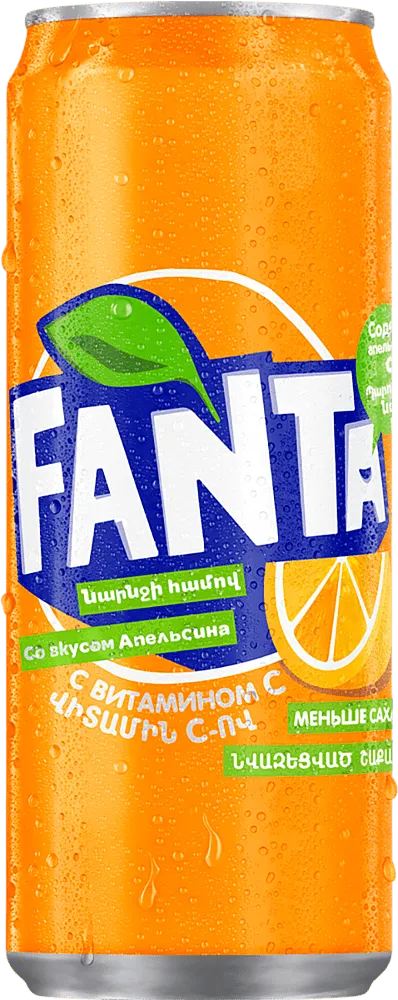 Освежающий газированный напиток "Fanta Orange" 0.25л Апельсин