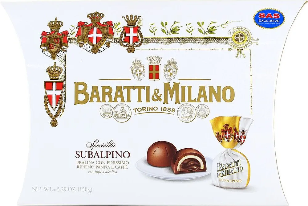 Chocolate candies collection "Baratti & Milano Torino" 150g
