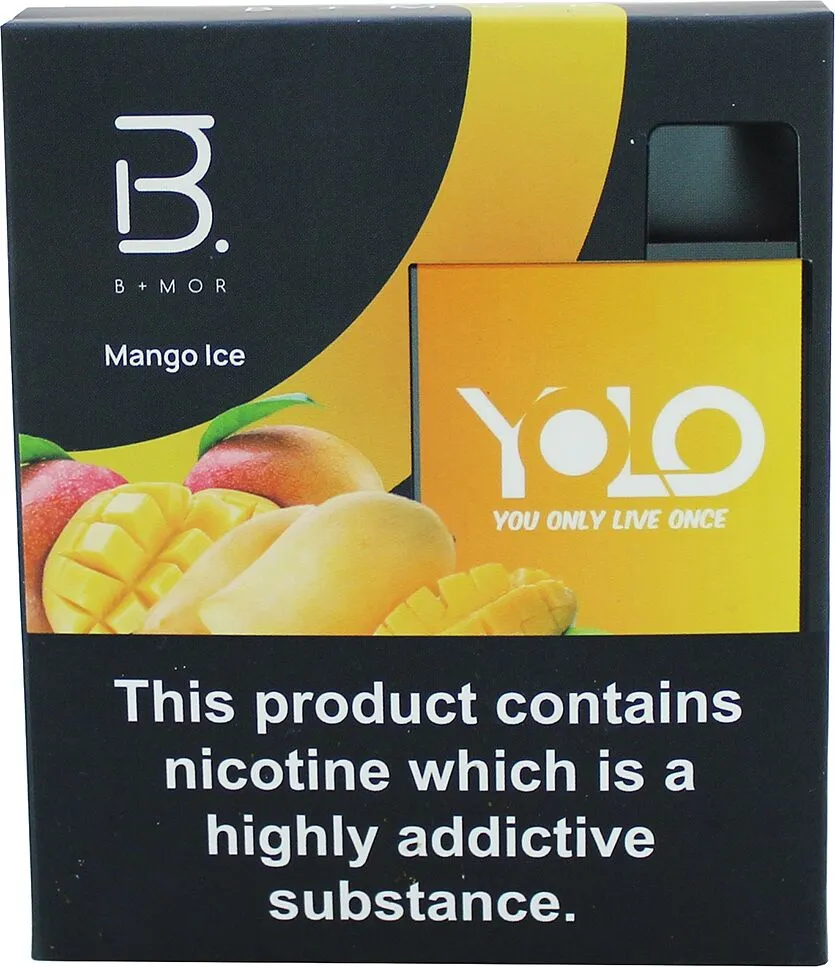 Electric pods "B+Mor Yolo" 500 puffs, Mango ice
