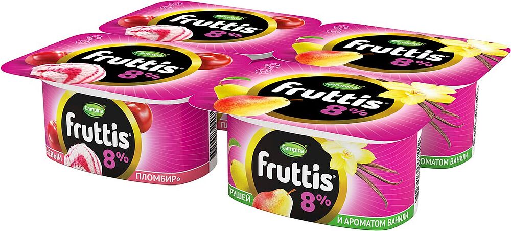 Յոգուրտային արտադրանք «Campina Fruttis» 115գ, յուղայնությունը` 8%