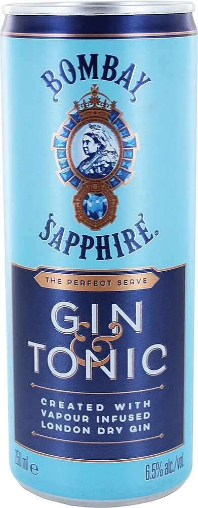 Կոկտեյլ ալկոհոլային «Bombay Saphire Dry & Tonic» 0.25լ