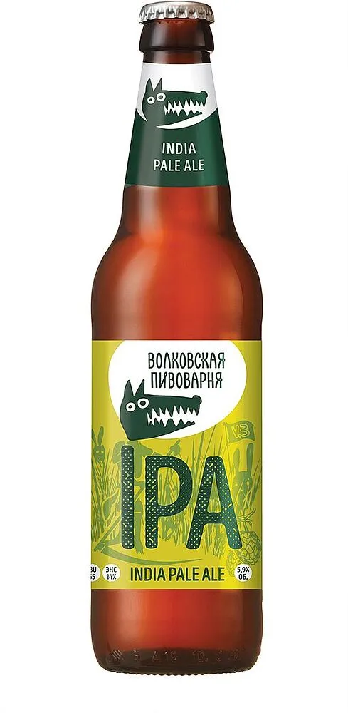 Beer "Volkovskaya Pivovarnya IPA" 0.45l
