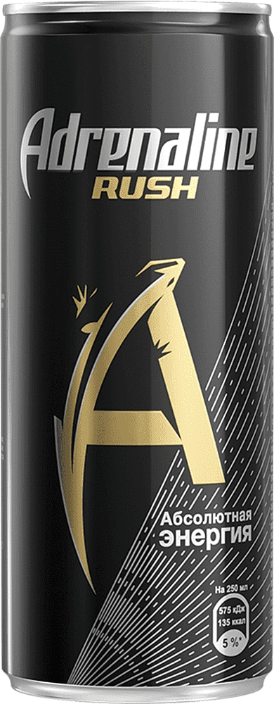 Energy carbonated drink "Adrenaline Rush" 0.25l