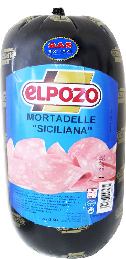 Mortadella sausage "Elpozo Sicilaiana"
