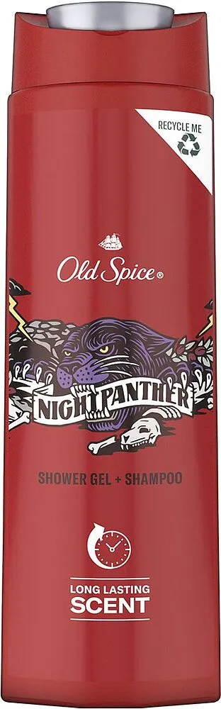 Шампунь-гель для душа "Old Spice Nightpanther" 400мл
