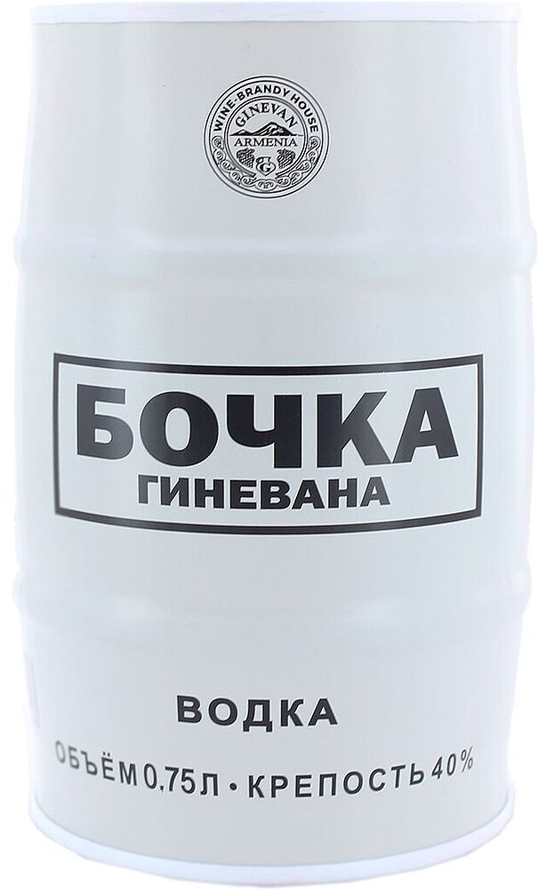 Vodka "Bochka Ginevana" 0.75l