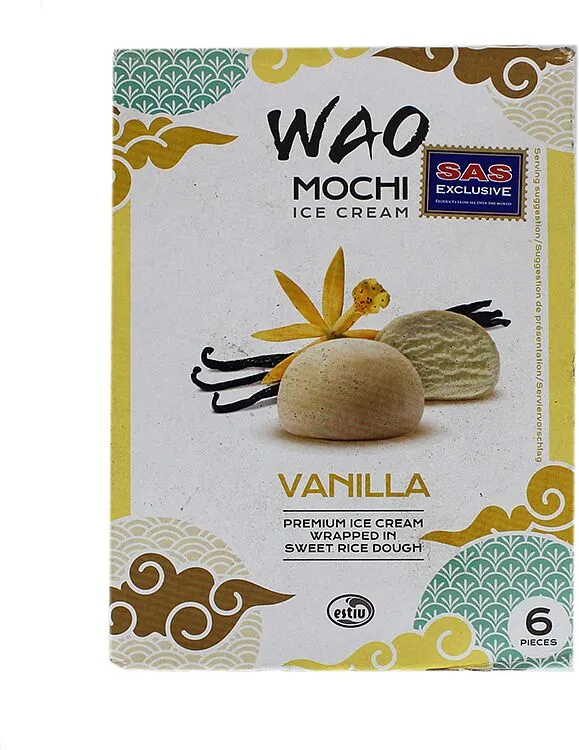 Vanilla ice cream "WAO Mochi" 210g