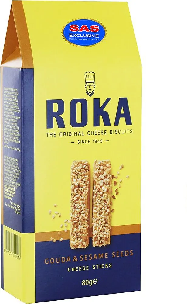 Сухарики "Roka Gouda & Sesame" 80г Сыр и Кунжут