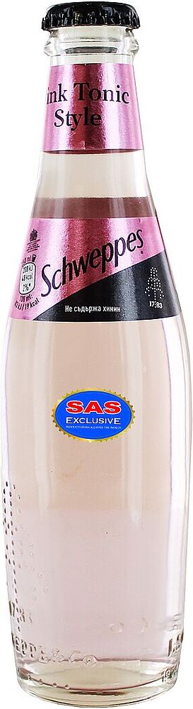 Զովացուցիչ գազավորված ըմպելիք «Schweppes Pink tonic Style» 0.25լ Մրգային