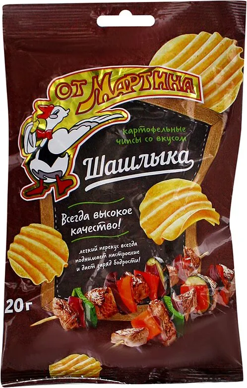 Чипсы "От Мартина" 20г Шашлык