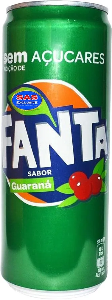 Освежающий газированный напиток "Fanta" 0.33л Гуарана