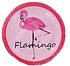 Disposable small paper plates "Flamingo" 8pcs. 