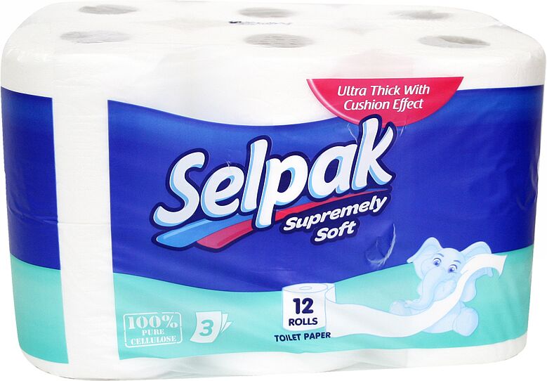 Туалетная бумага "Selpak Super Soft" 12шт