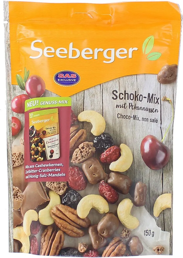 Ընկույզների խառնուրդ բոված «Seeberger Mix» 150գ

