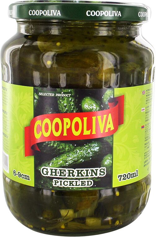 Pickled cornichons "Coopoliva" 720g