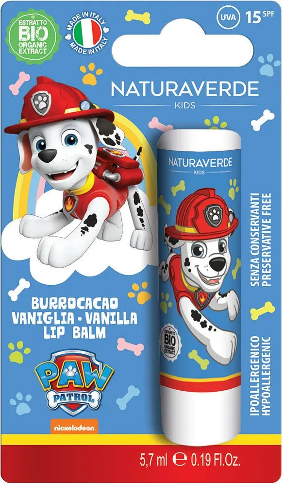 Շուրթերի բալզամ մանկական «Naturaverde Bio Paw Patrol» 5.7մլ
