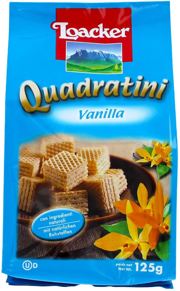 Wafer with vanilla filling "Loacker Quadratini Vanilla"  125g