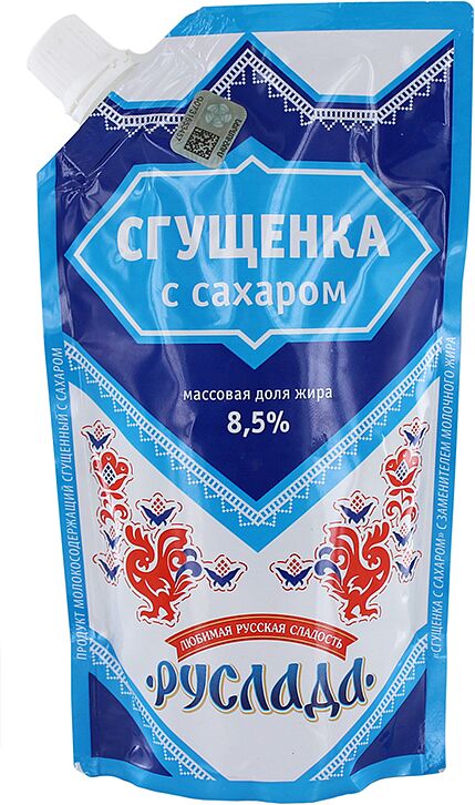 Продукт молокосодержащий сгущенный "Руслада" 270г, жирность: 8.5% 