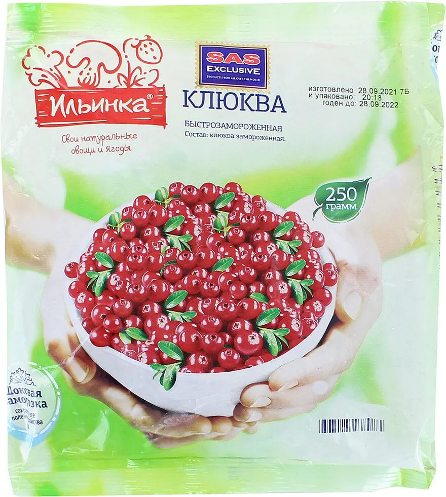 Клюква замороженная "Ильинка" 250г