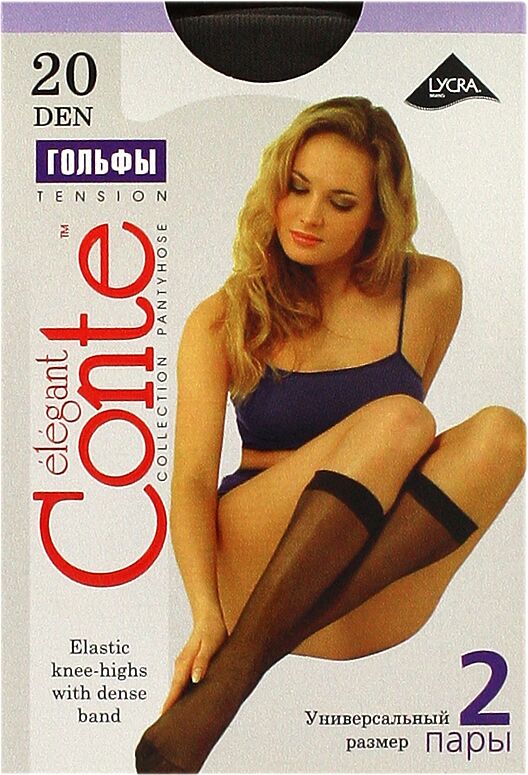 Knee -high stockings "Conte 20 Den" Shade