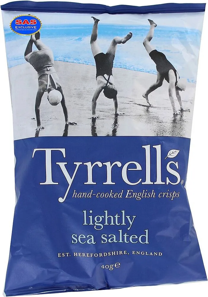 Чипсы "Tyrrells" 40г Соленый