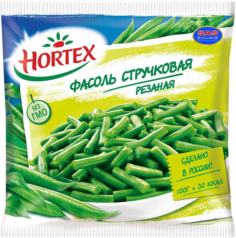 Зеленая фасоль, замороженная "Hortex" 400г